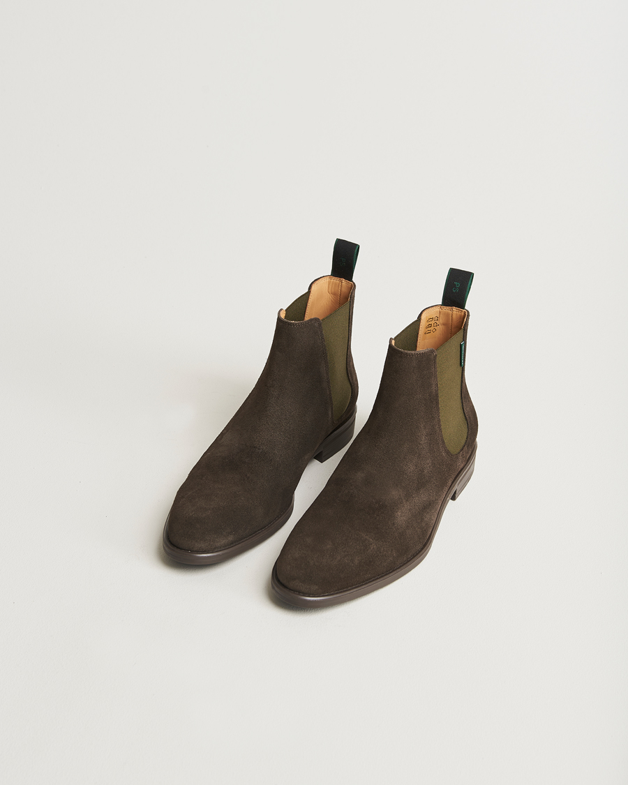 Men |  | PS Paul Smith | Cedric Suede Chelsea Boot Dark Brown