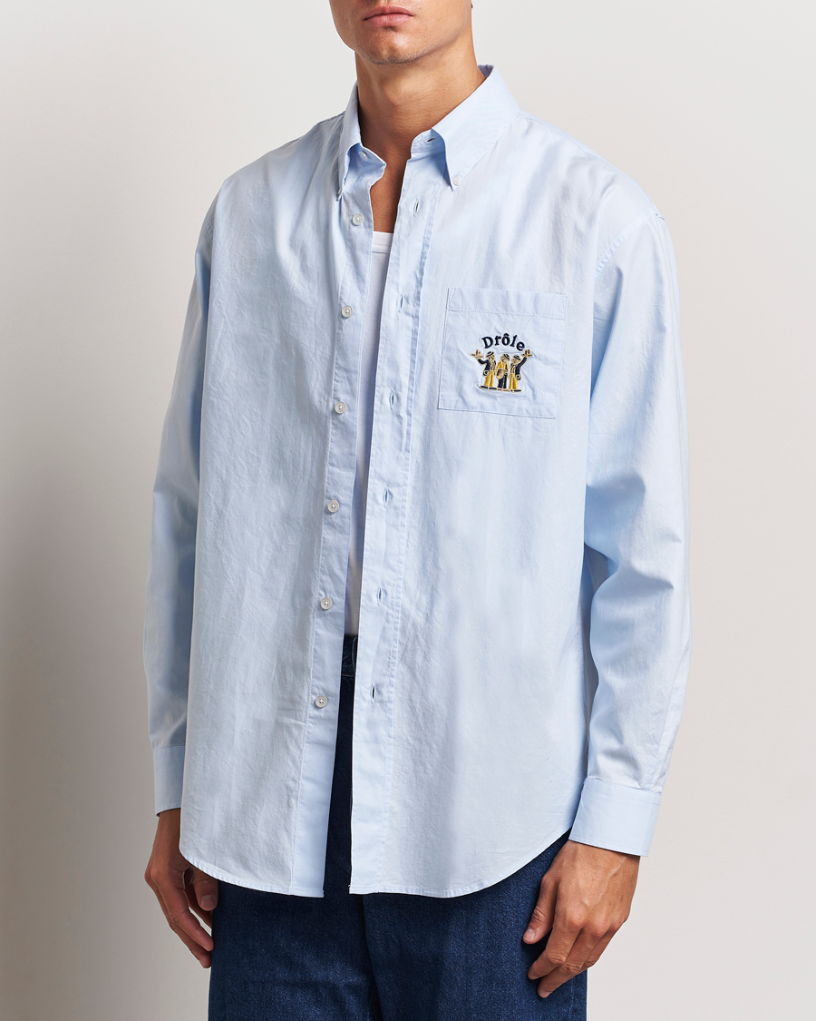 Men | Casual Shirts | Drôle de Monsieur | Oxford Shirt Light Blue