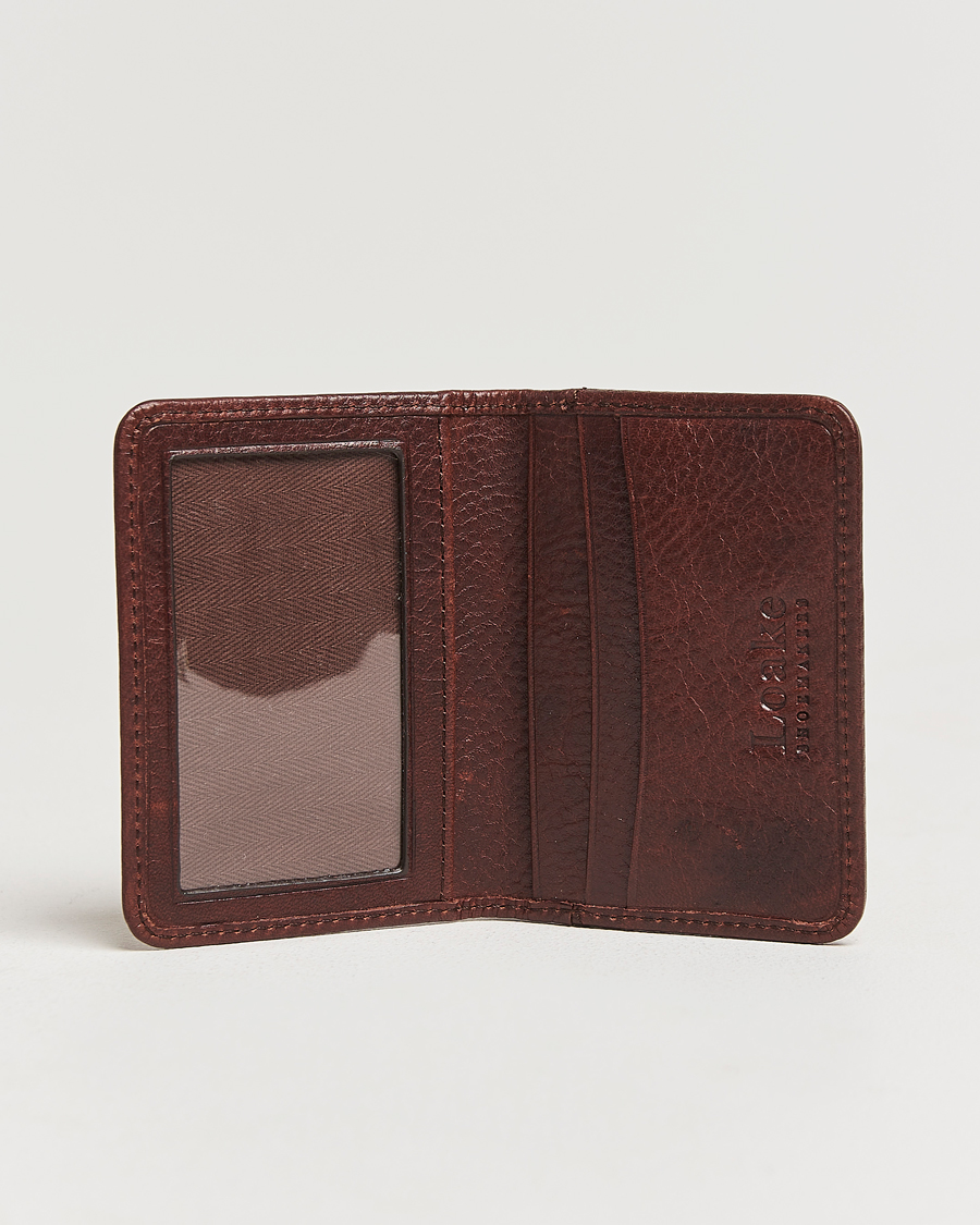 Men |  | Loake 1880 | Fenchurch Grained Leather Card Holder Dark Brown