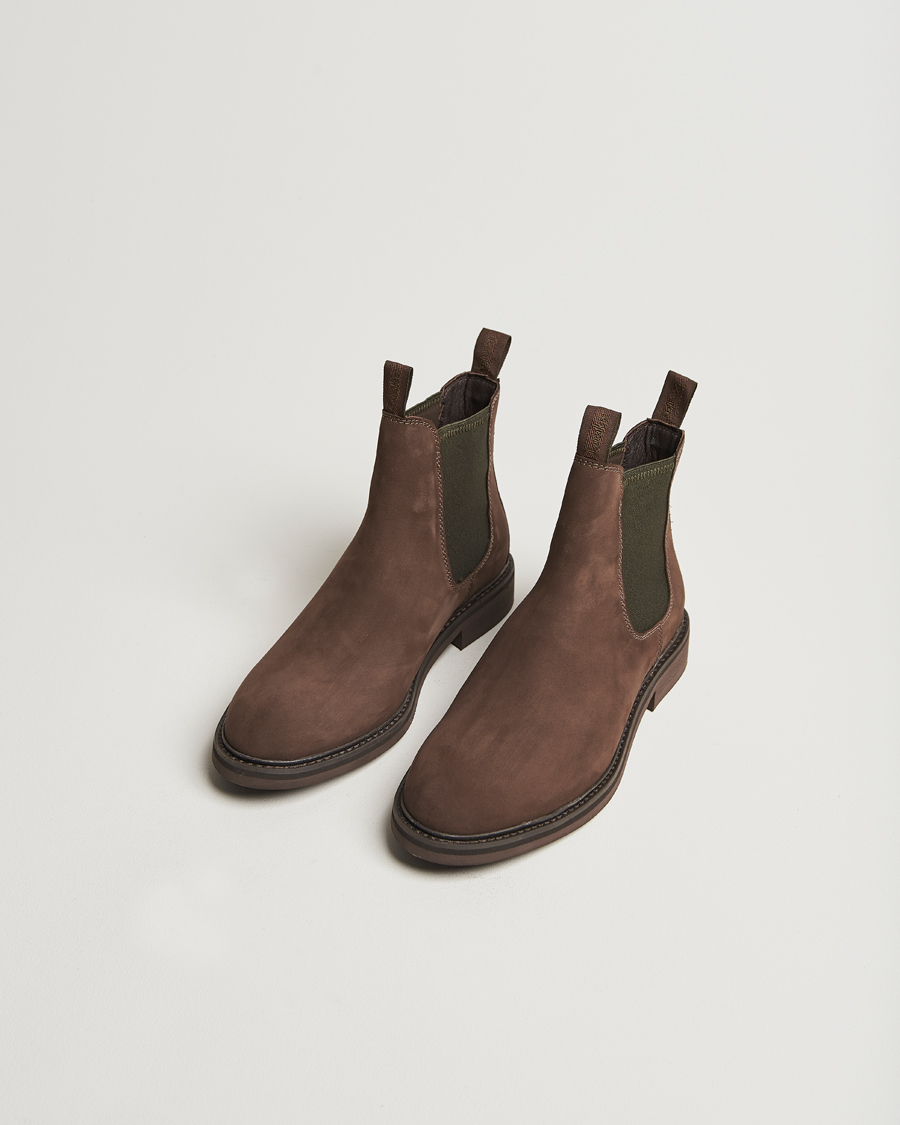 Men |  | Loake 1880 | Ducksworth Waterproof Chelsea Boot Brown Nubuck