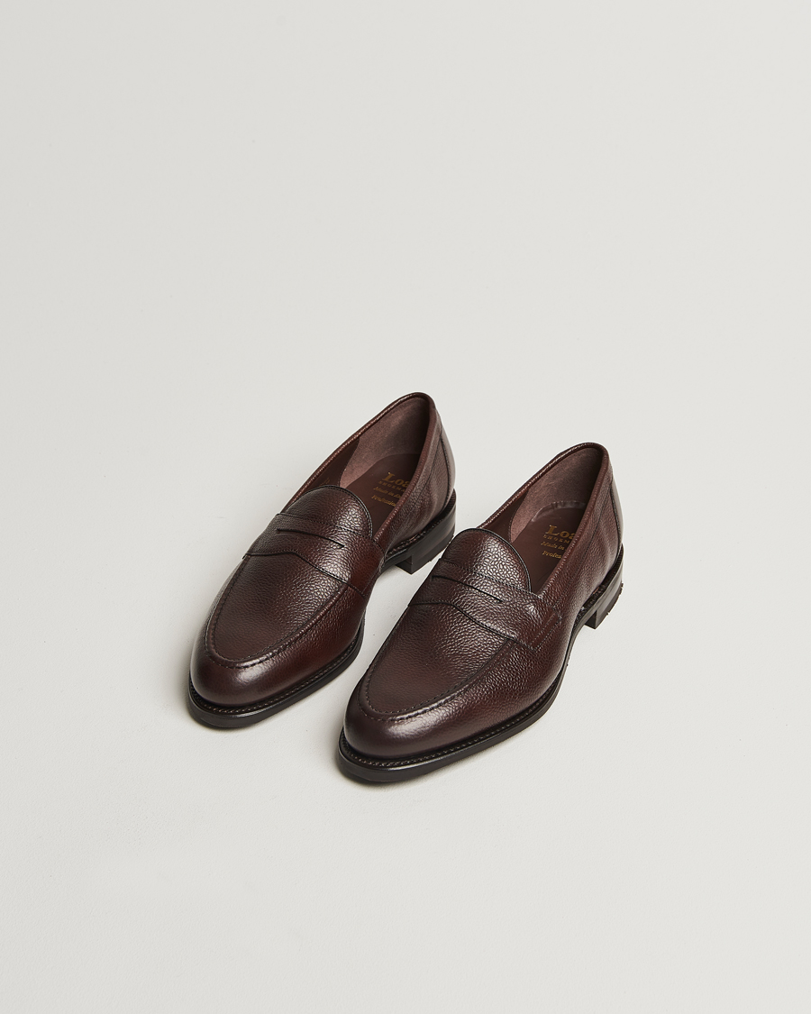 Men |  | Loake 1880 | Imperial Grained Penny Loafer Dark Brown