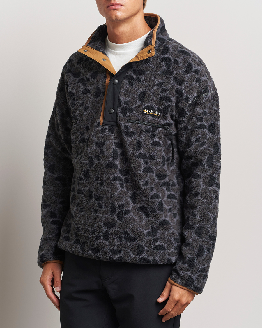 Men |  | Columbia | Helvetia Printed Half Snap Fleece Black