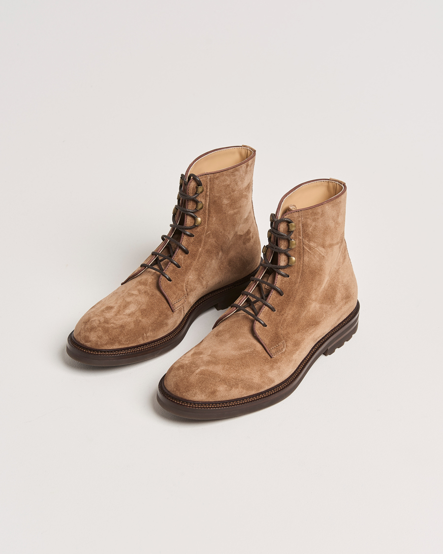 Men |  | Brunello Cucinelli | Lace Up Boots Brown Suede