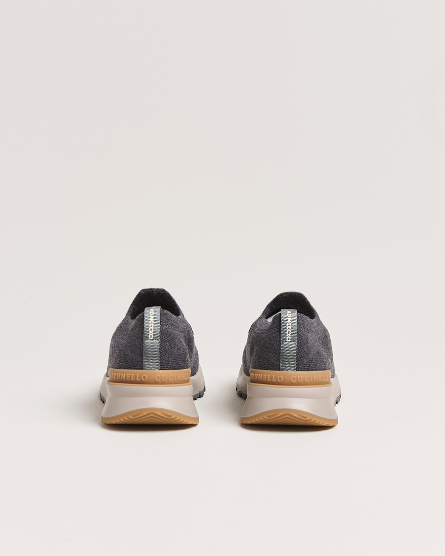 Men | Luxury Classics | Brunello Cucinelli | Flannel Running Sneakers Antracite