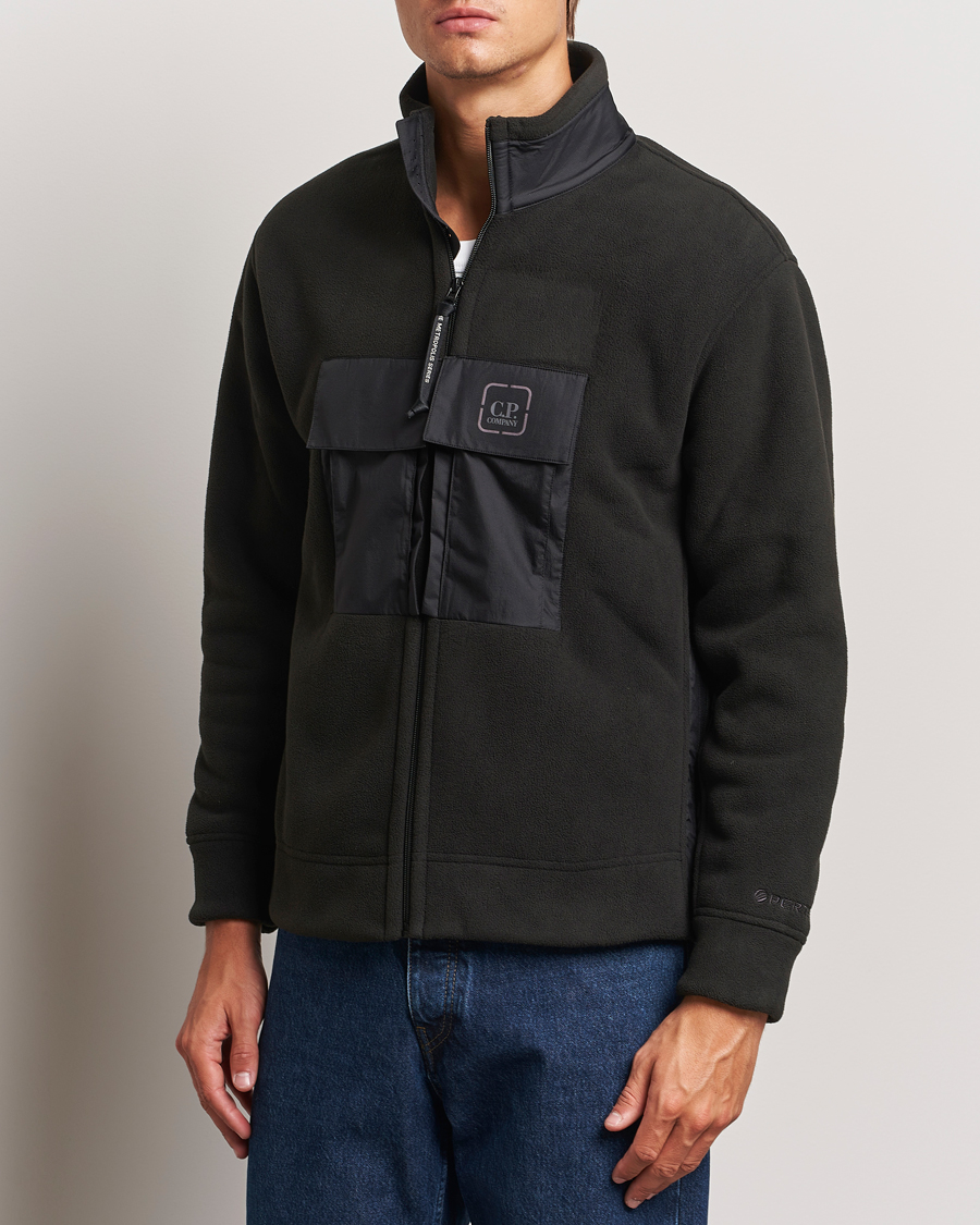 Men |  | C.P. Company | Metropolis Polar Fleece Pertex Zip Black