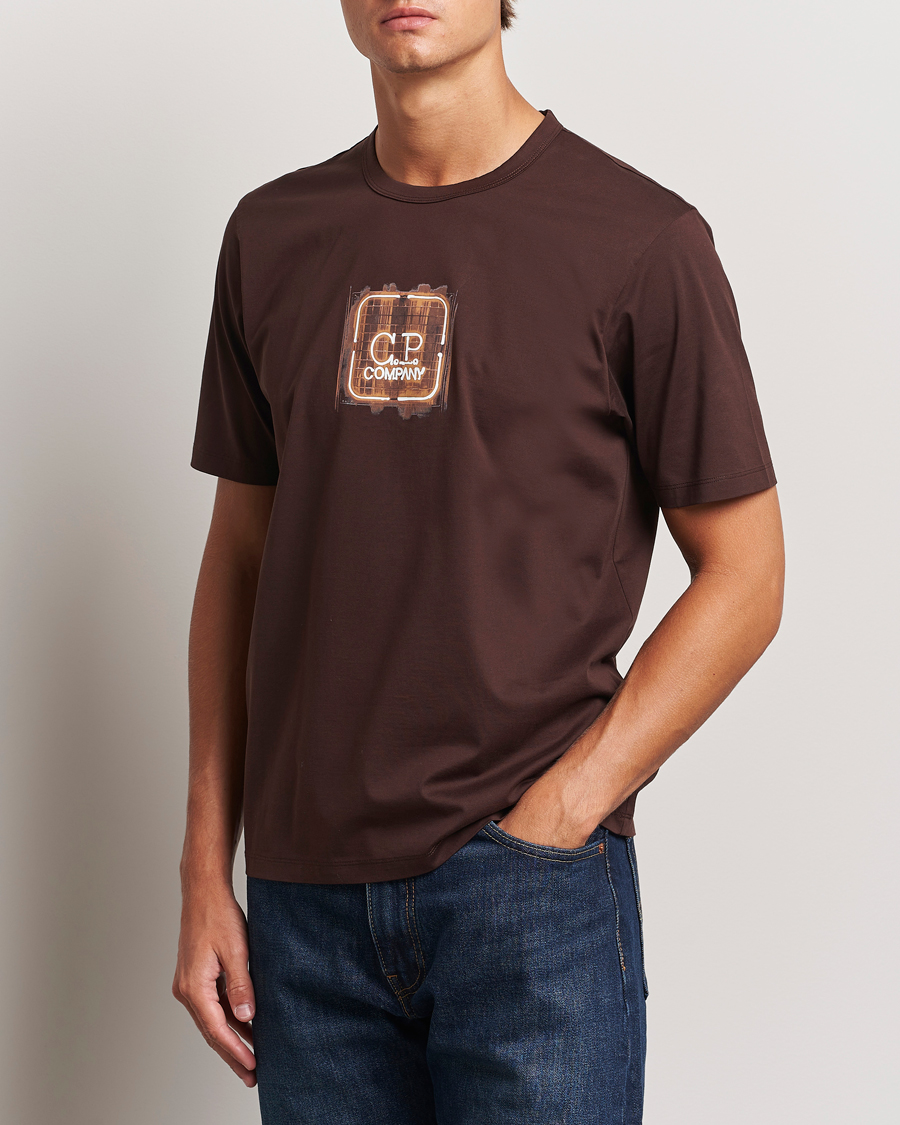 Men | Clothing | C.P. Company | Metropolis Mercerized Chest Logo T-Shirts Brown