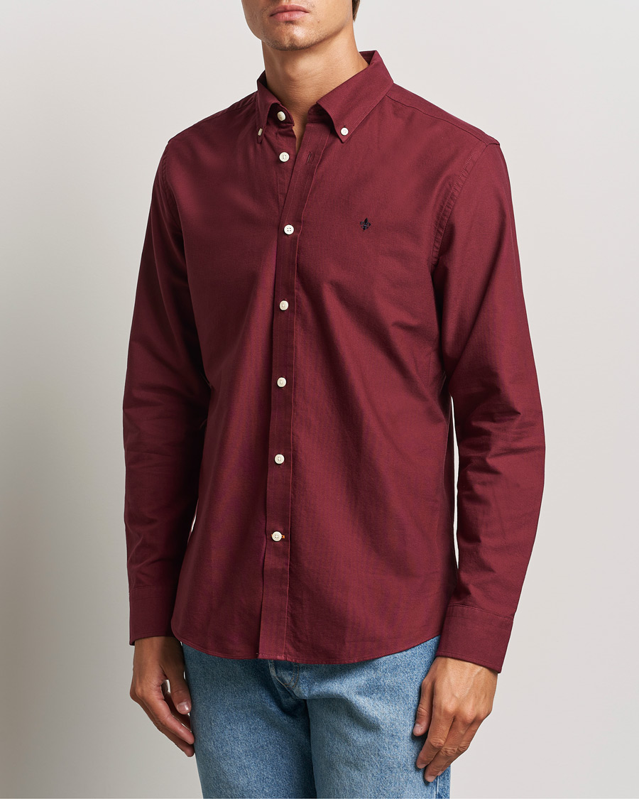 Men |  | Morris | Douglas Oxford Shirt Wine Red