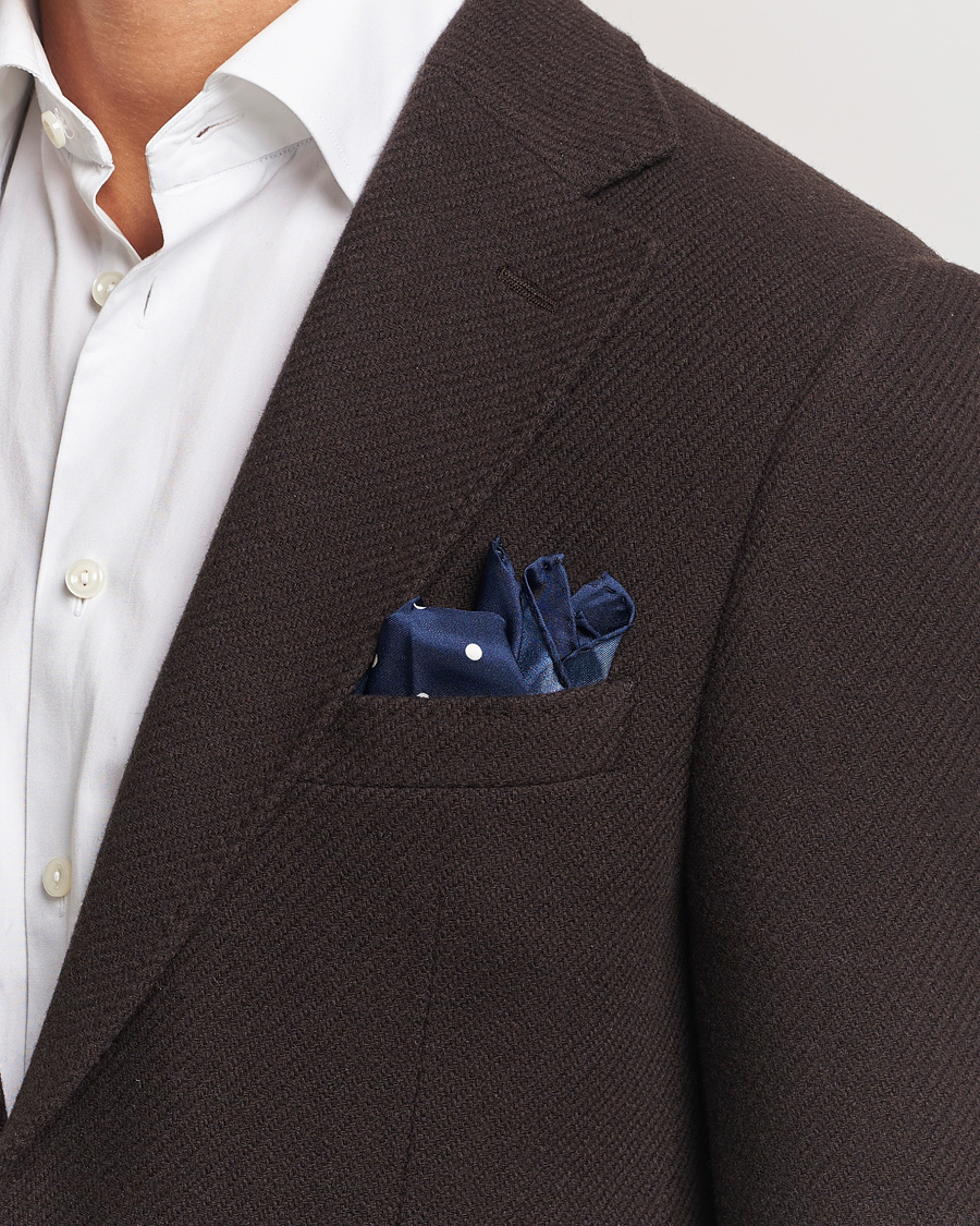 Men |  | Morris | Dot Pocket Square Navy