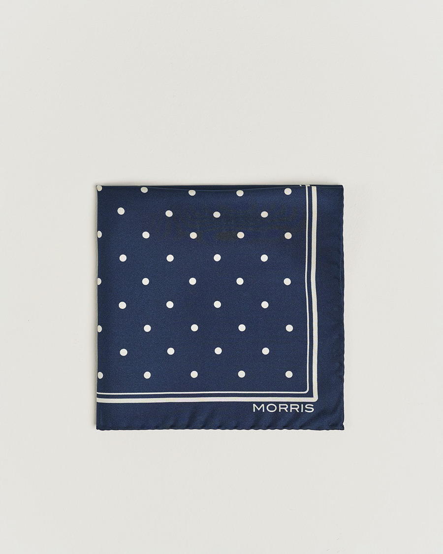 Men |  | Morris | Dot Pocket Square Navy