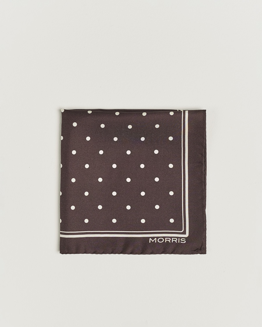 Men |  | Morris | Dot Pocket Square Brown