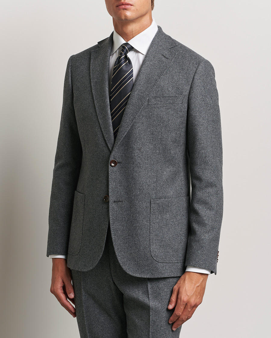 Men | Smart Casual | Morris | Flannel Wool Blazer Grey