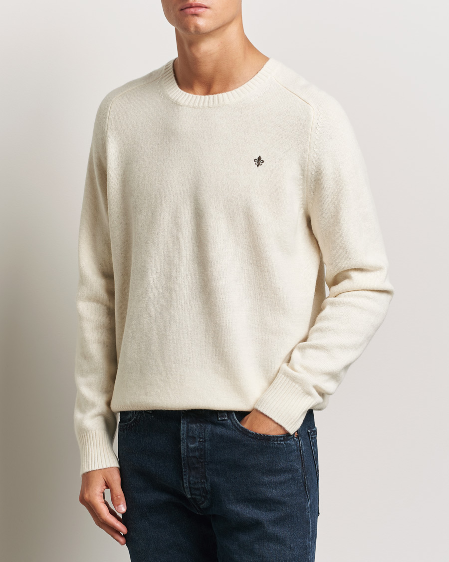 Men |  | Morris | Hertford Merino Crew Neck Off White