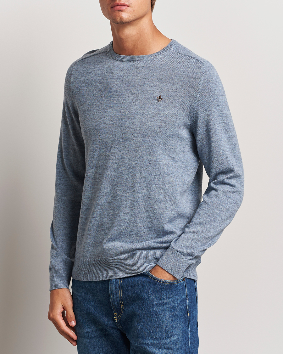 Men |  | Morris | Merino O-neck Light Blue