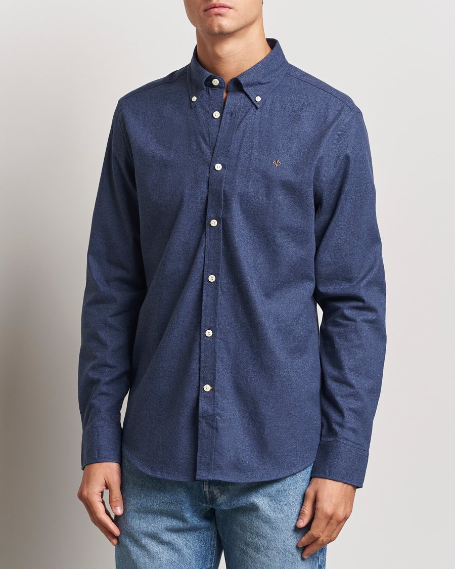 Men |  | Morris | Watts Flannel Shirt Navy