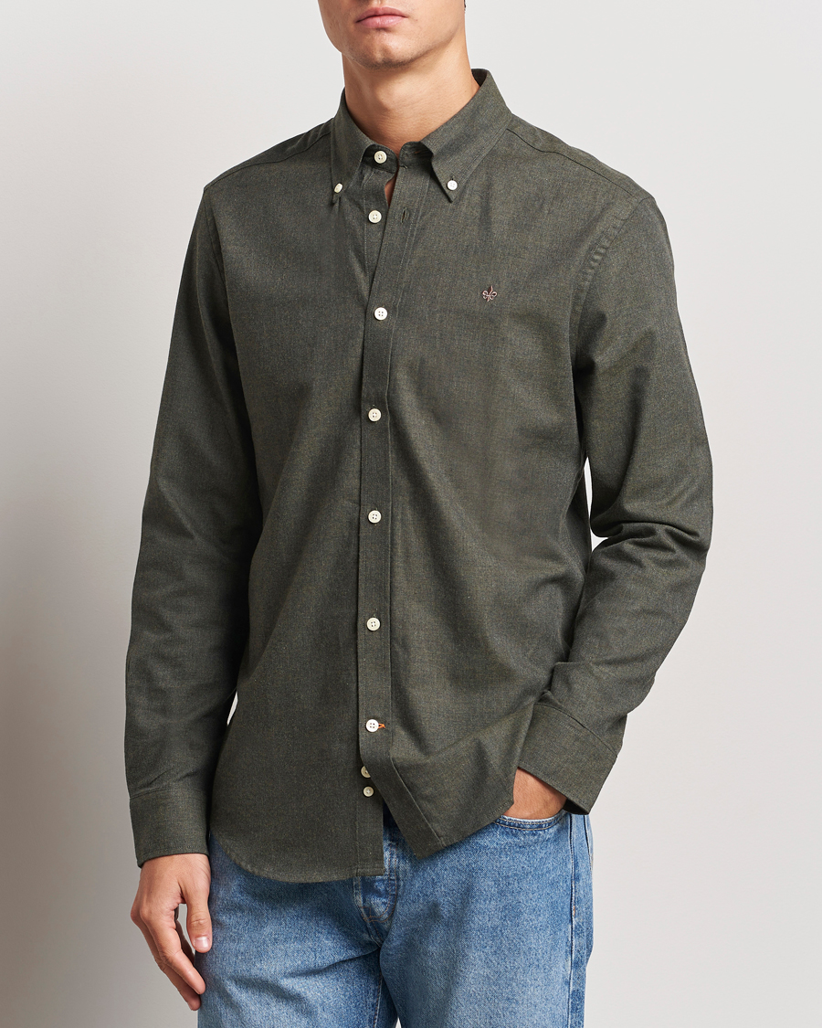 Men |  | Morris | Watts Flannel Shirt Olive