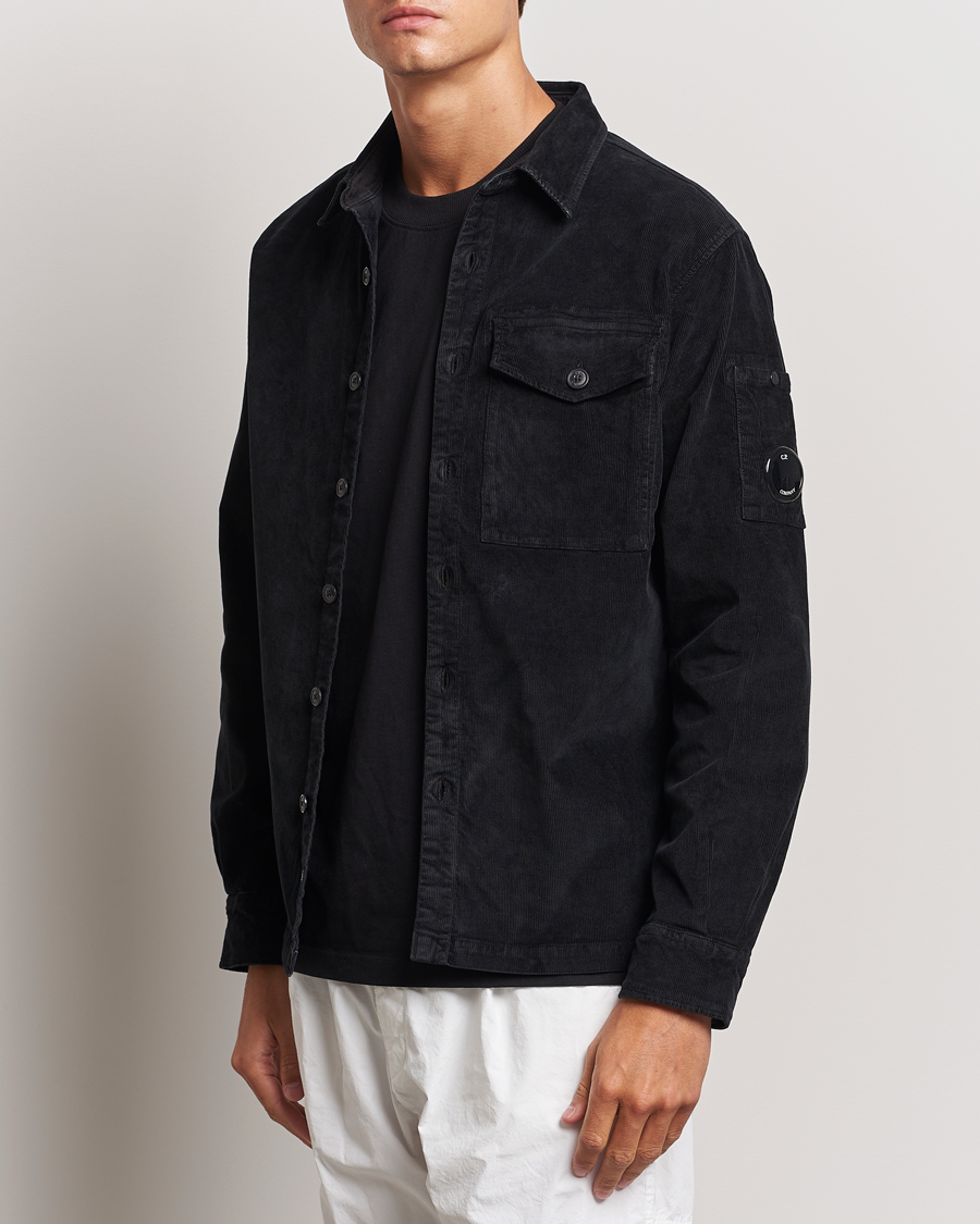 Men | Spring Jackets | C.P. Company | Corduroy Lens Overshirt Black