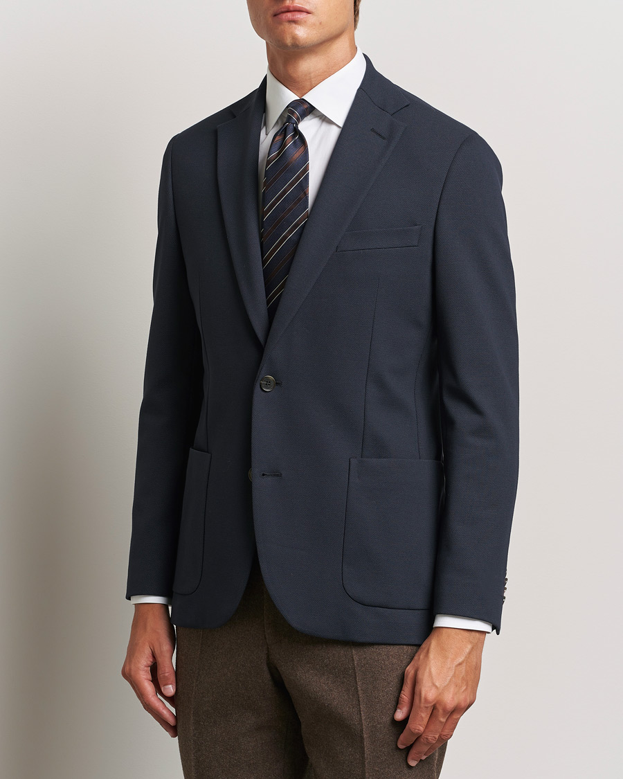 Men |  | Morris Heritage | Soft Jersey Blazer Navy