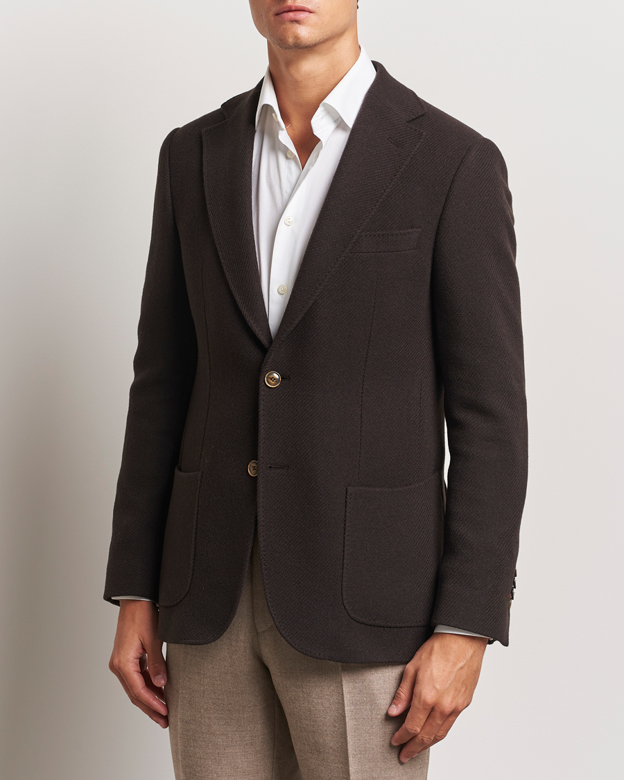 Men |  | Morris Heritage | Soft Lambswool Blazer Brown