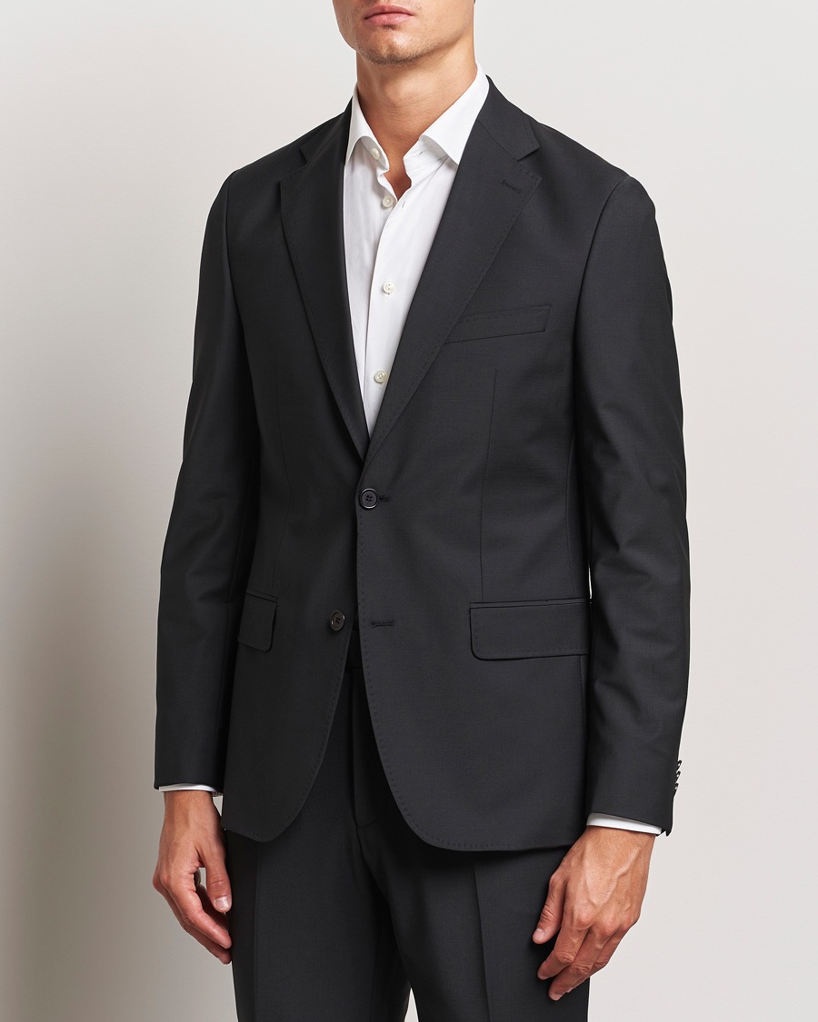 Men | Business & Beyond - Formal | Morris Heritage | Morris Wool Suit Blazer Black