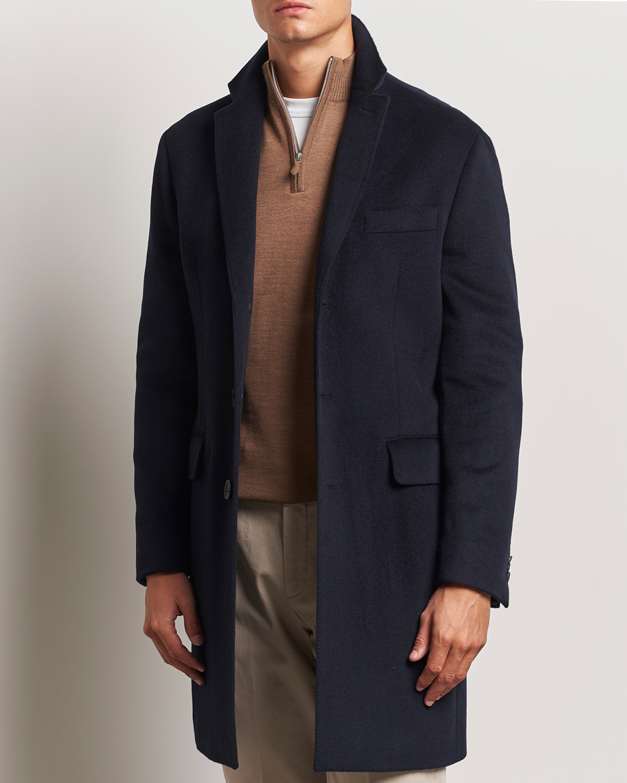 Men |  | Oscar Jacobson | Sylar Wool/Cashmere Coat Navy