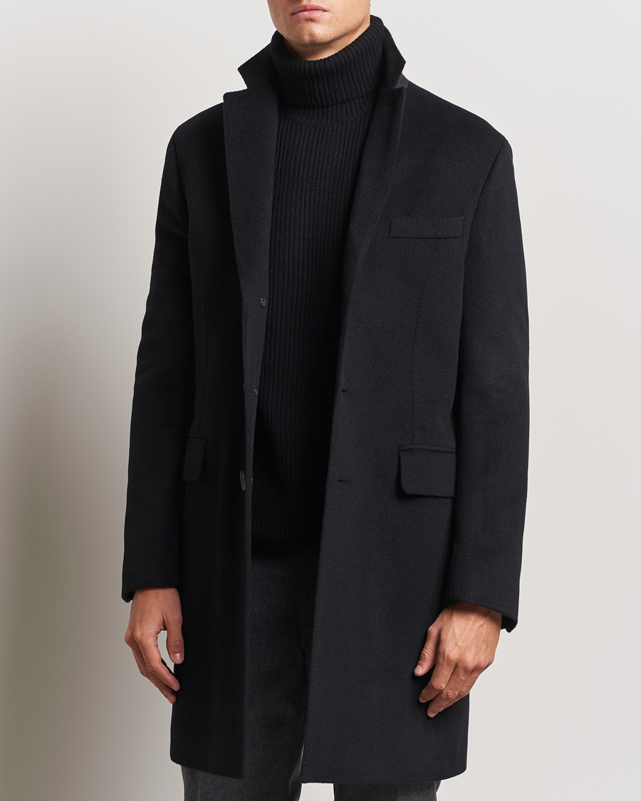 Men |  | Oscar Jacobson | Syar Wool/Cashmere Coat Black