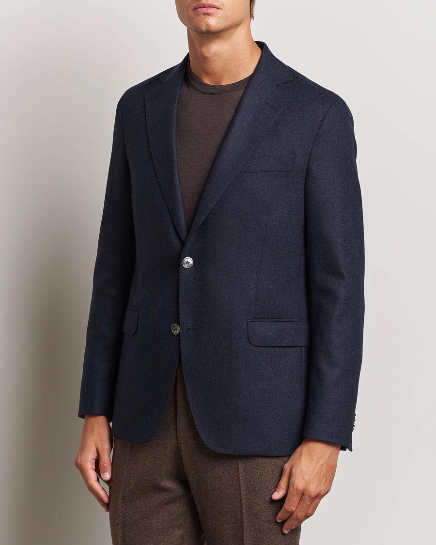 Men | Business & Beyond - Formal | Oscar Jacobson | Fogerty Flannel Blazer Navy