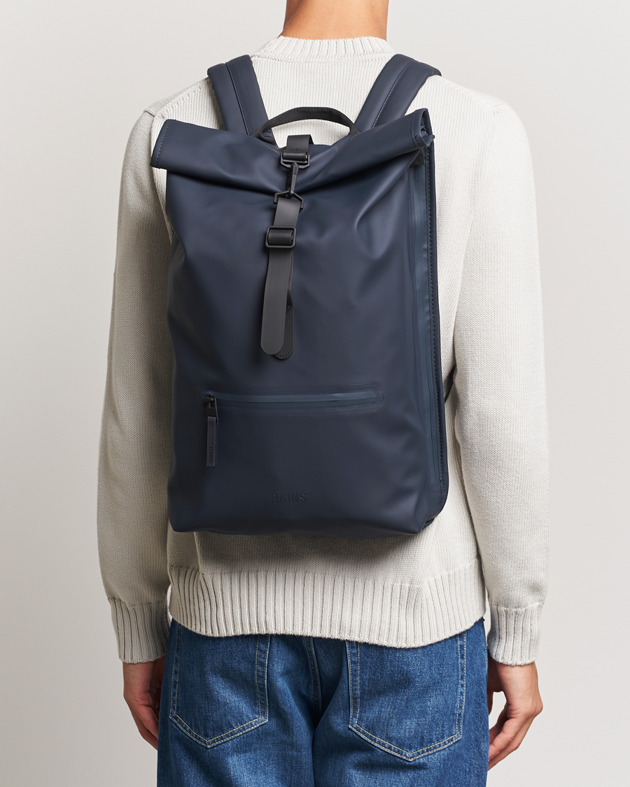 Men |  | RAINS | Rolltop Rucksack Navy