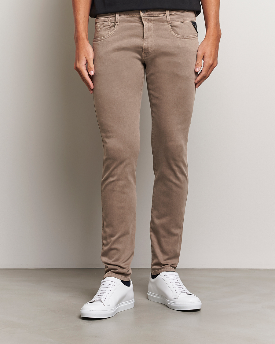 Men | Clothing | Replay | Anbass Hyperflex X.Lite 5-Pocket Pants Sand