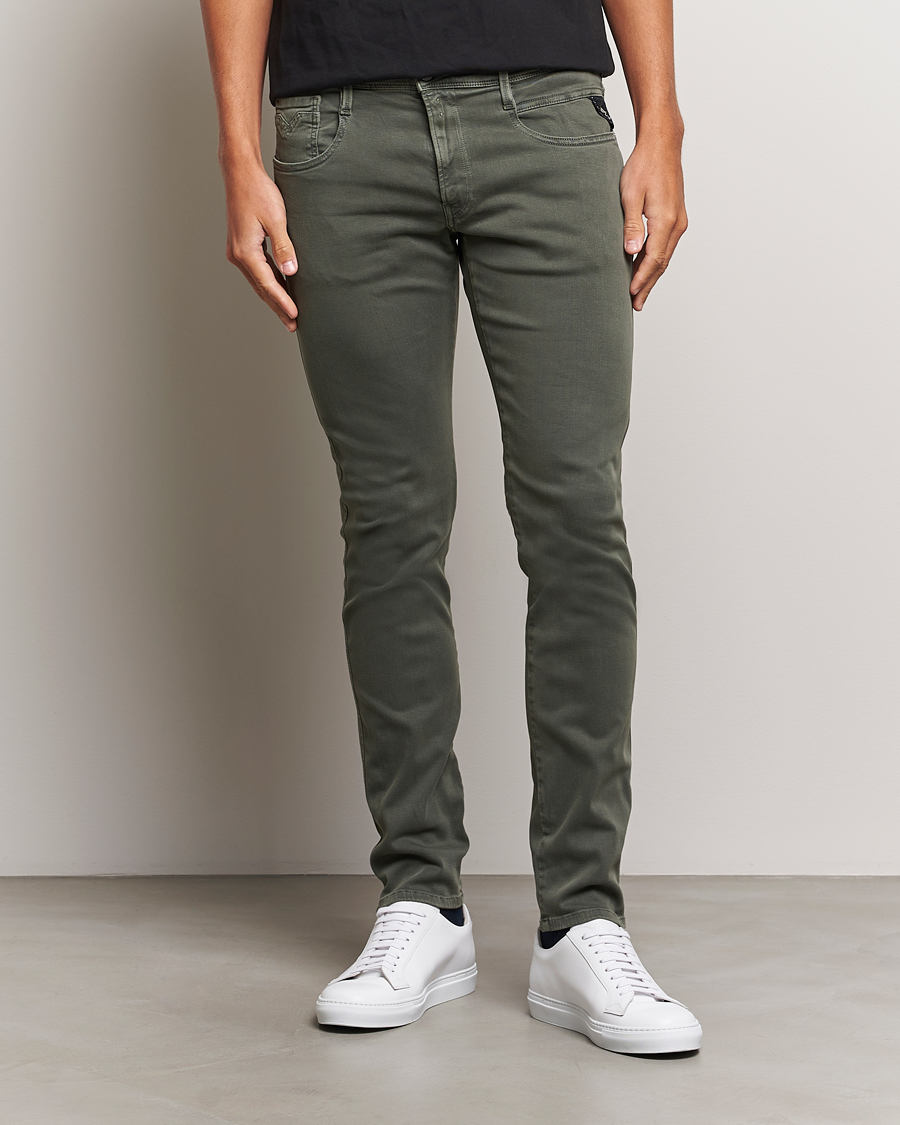Men | What's new | Replay | Anbass Hyperflex X.Lite 5-Pocket Pants Olive Green