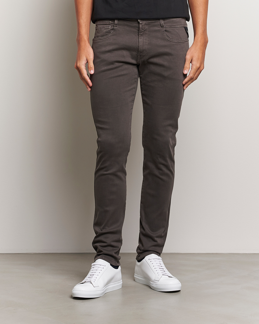 Men | Casual Trousers | Replay | Anbass Hyperflex X.Lite 5-Pocket Pants Wood Grey