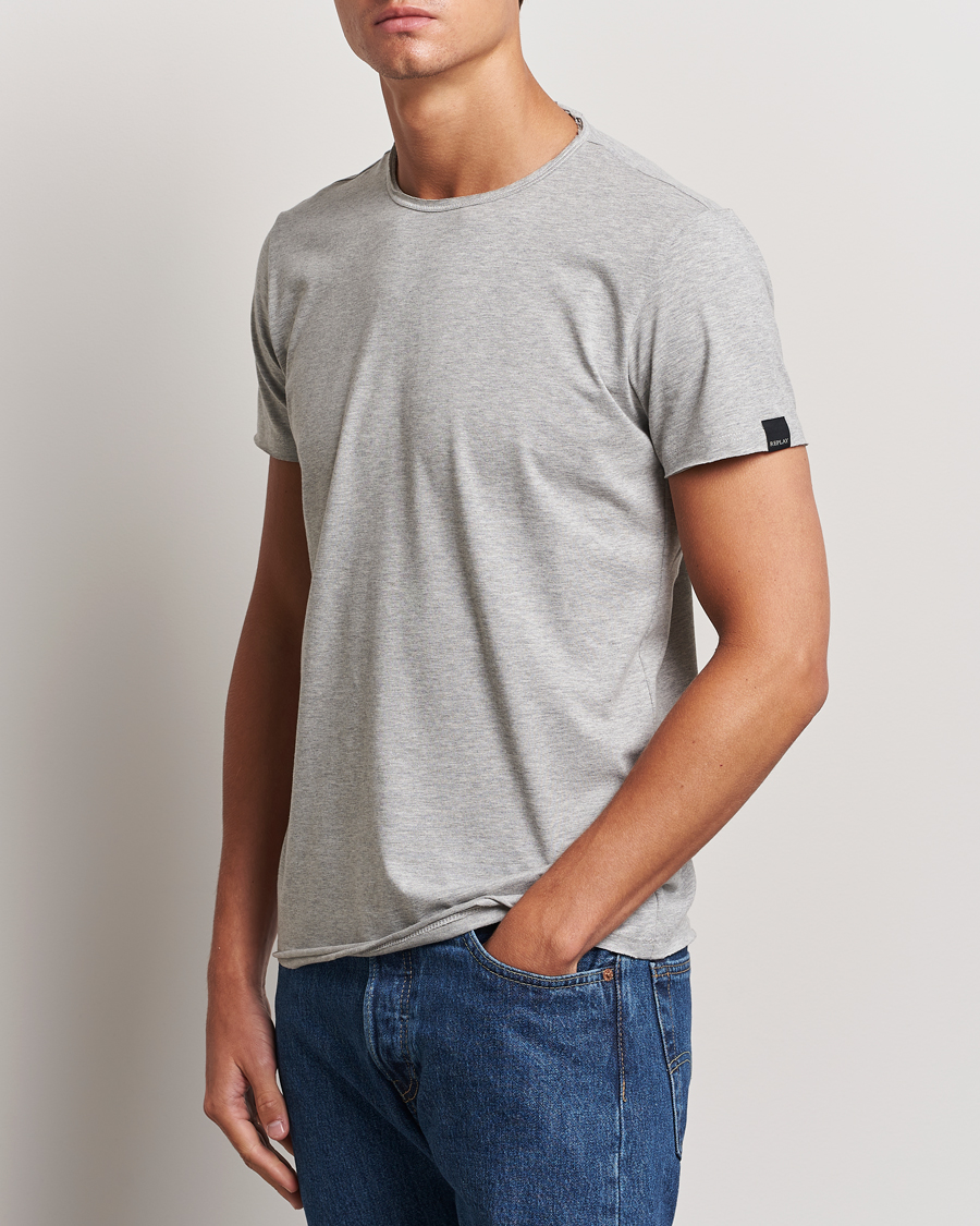 Men |  | Replay | Crew Neck T-Shirt Light Grey Melange