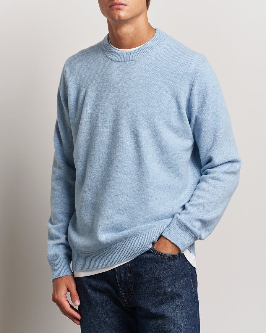 Men |  | Samsøe Samsøe | Isak Knitted Crew Neck Subdued Blue