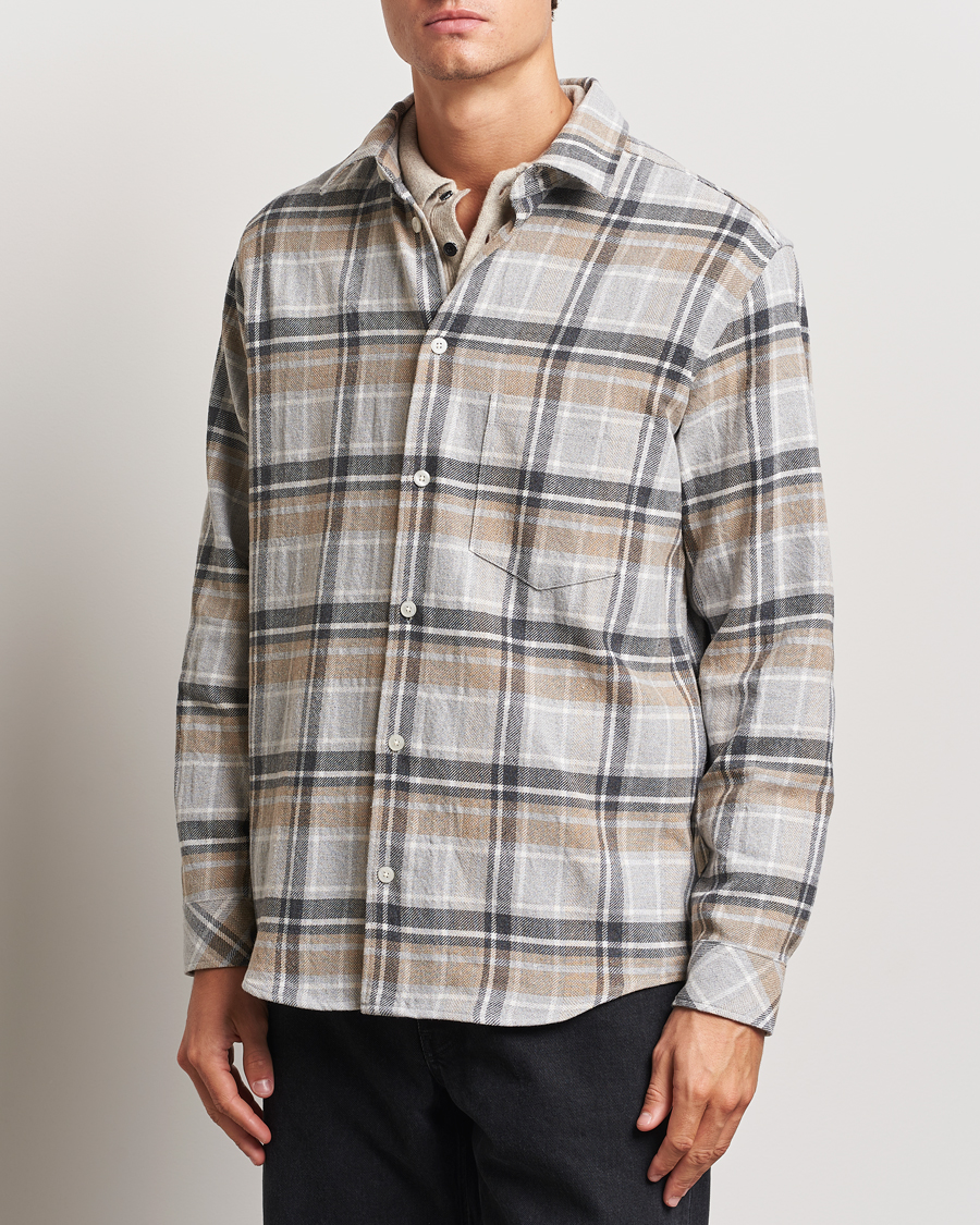 Men |  | Samsøe Samsøe | Damon Checked Shirt Beige/Grey