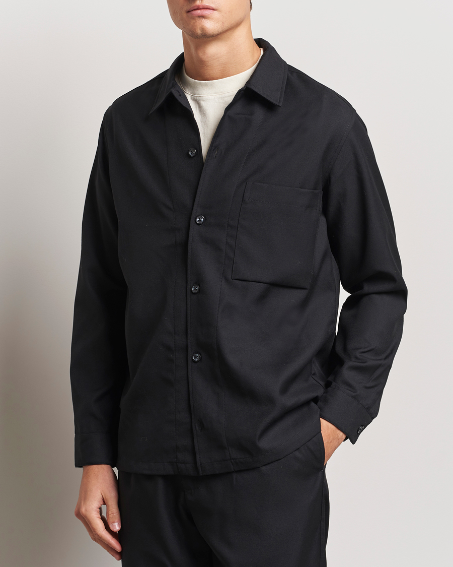 Men |  | Samsøe Samsøe | Damon Wool Overshirt Black