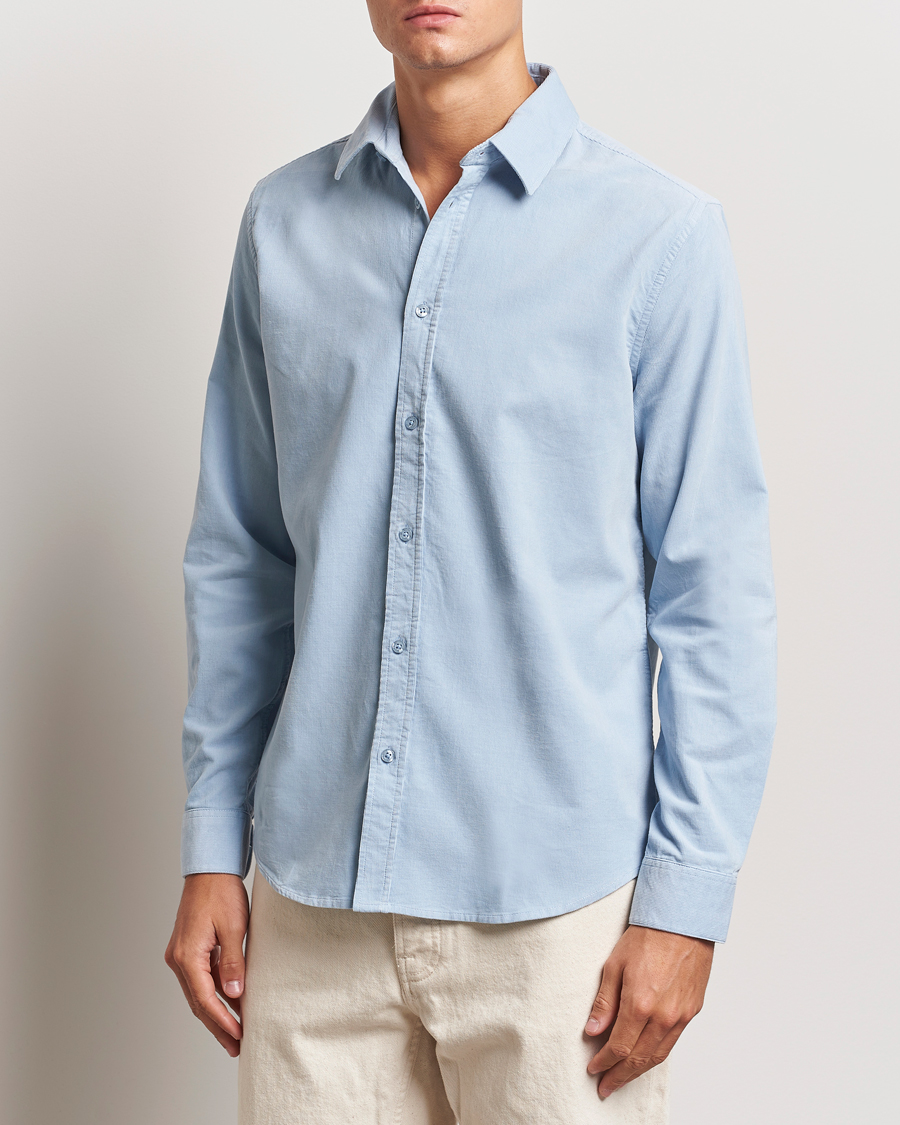 Men |  | Samsøe Samsøe | Liam Baby Cord Shirt Subdued Blue