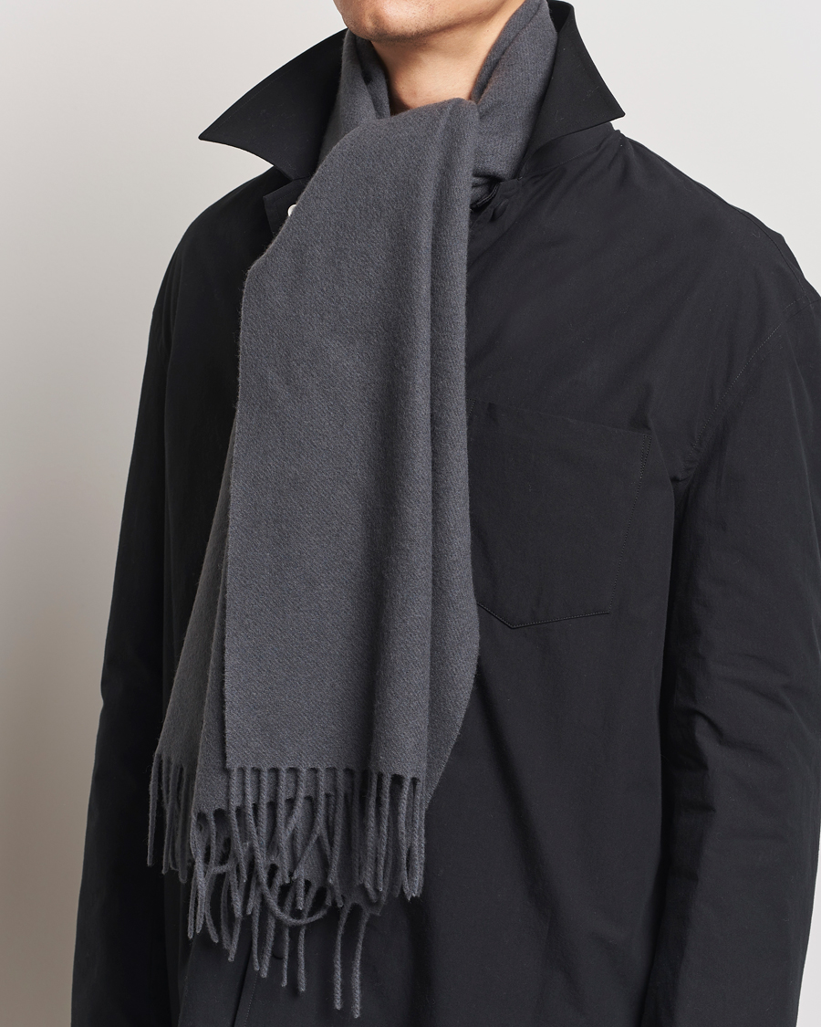 Men |  | Samsøe Samsøe | Efin Wool Scarf Black Oyster