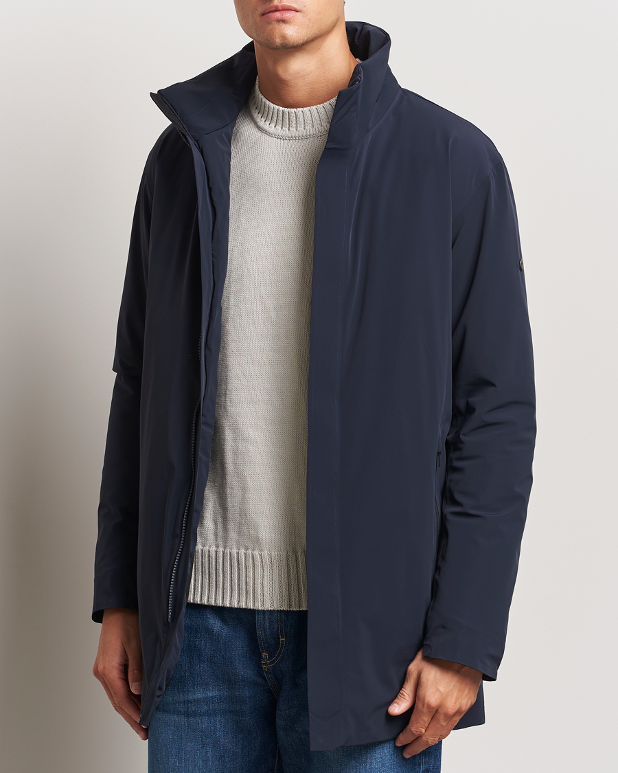 Men |  | Scandinavian Edition | Town II Waterproof Lightweight Coat Midnight Blue