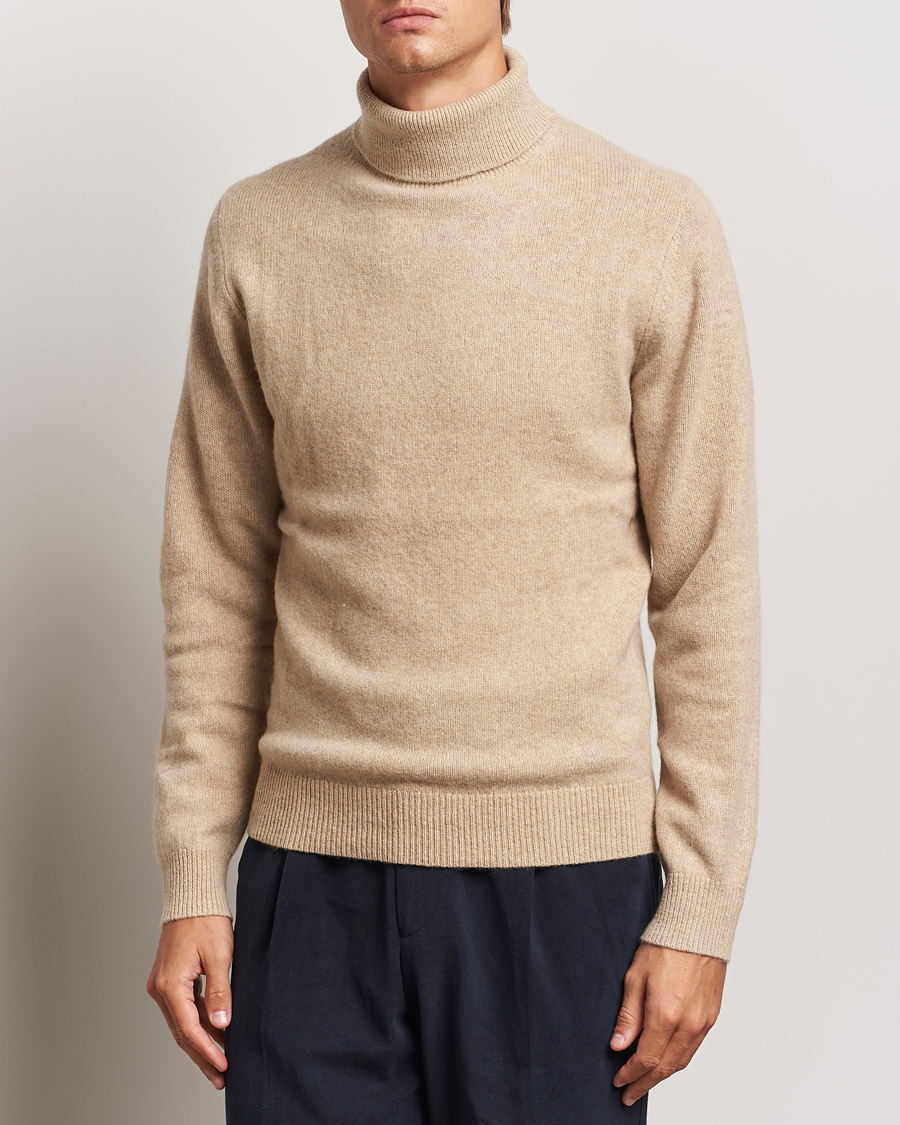 Men |  | Stenströms | Knitted Yak/Merino Rollneck Beige