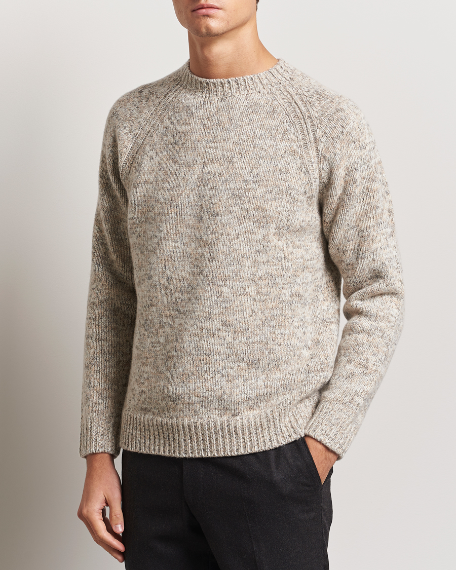 Men |  | Stenströms | Chunky Knitted Merino Sweater Beige