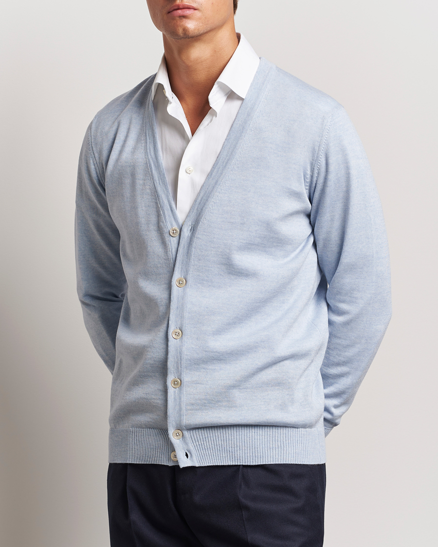 Men |  | Stenströms | Merino Cardigan Light Blue