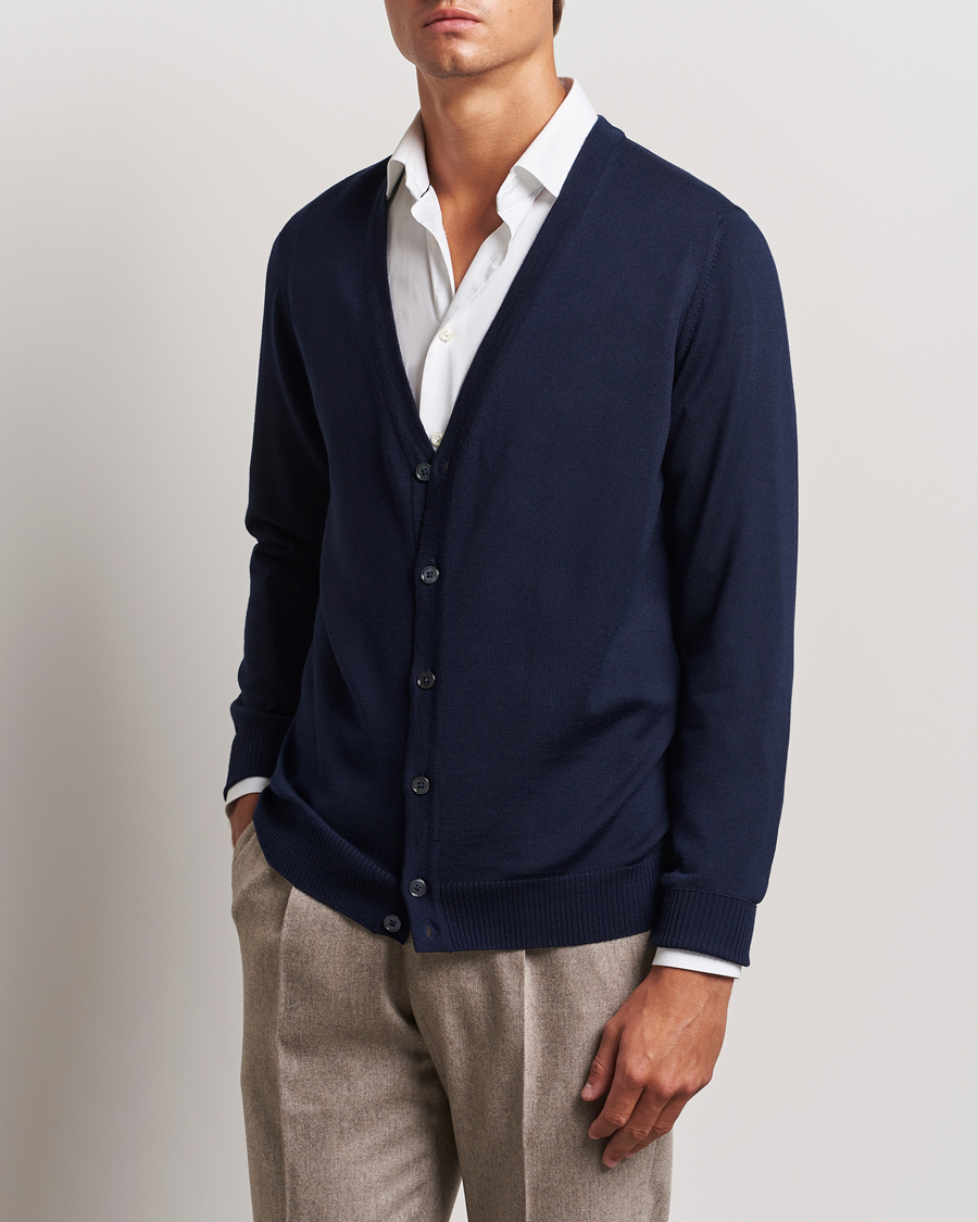 Men |  | Stenströms | Merino Cardigan Navy