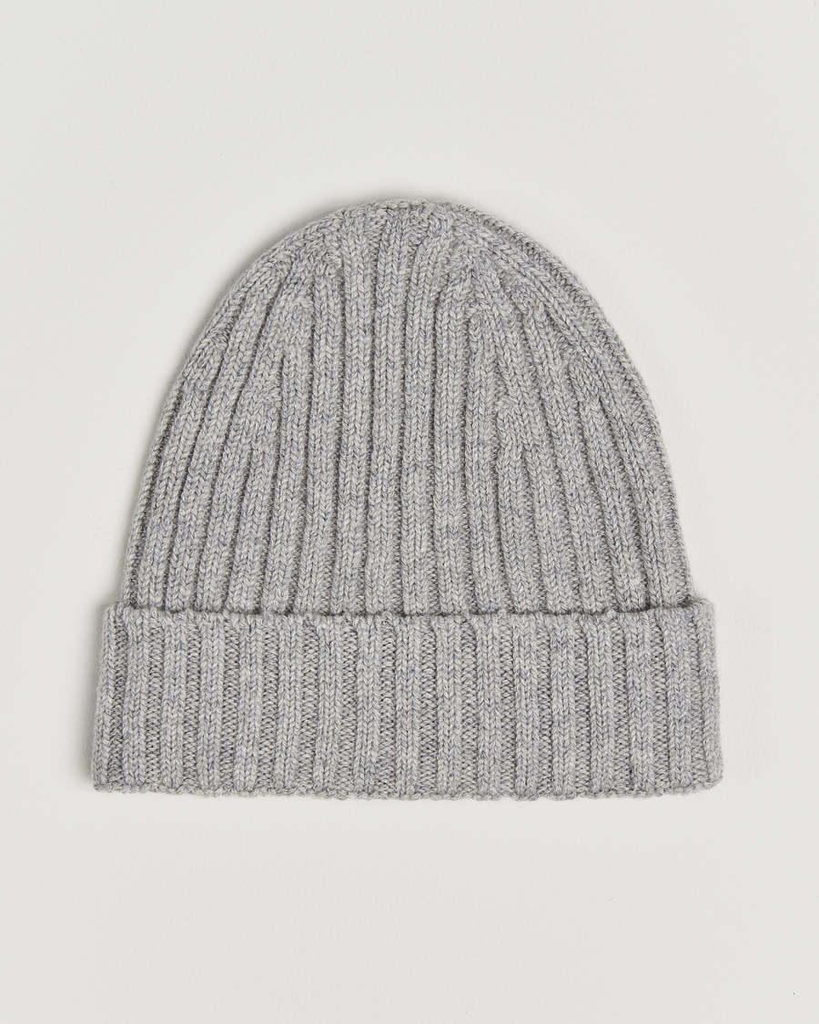 Men | Beanies | Stenströms | Ribbed Cotton/Cashmere Hat Navy