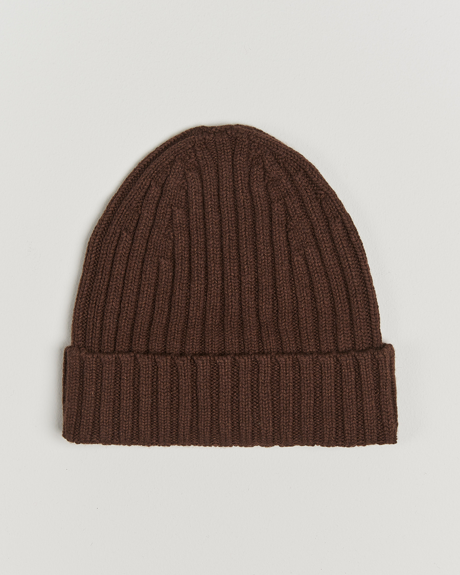 Men |  | Stenströms | Ribbed Cotton/Cashmere Hat Brown