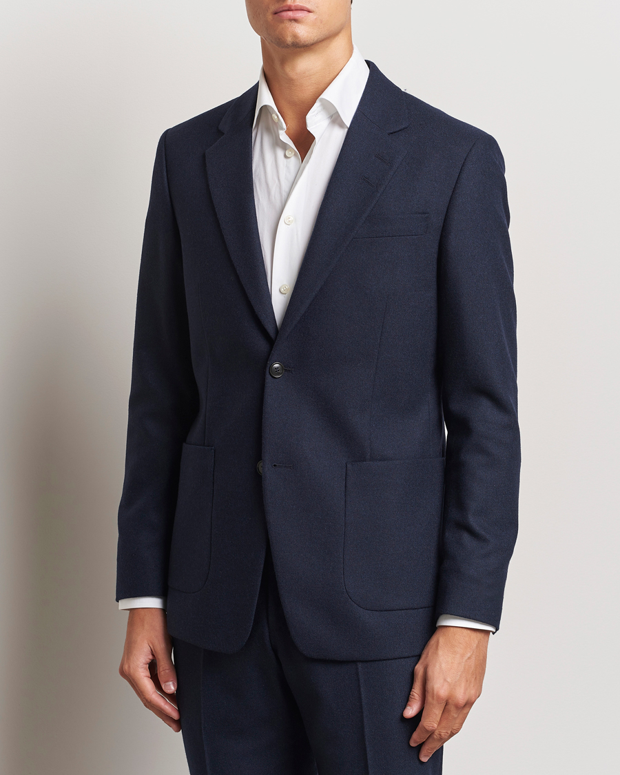 Men |  | Tiger of Sweden | Justin Brushed Wool Blazer Sea Blue