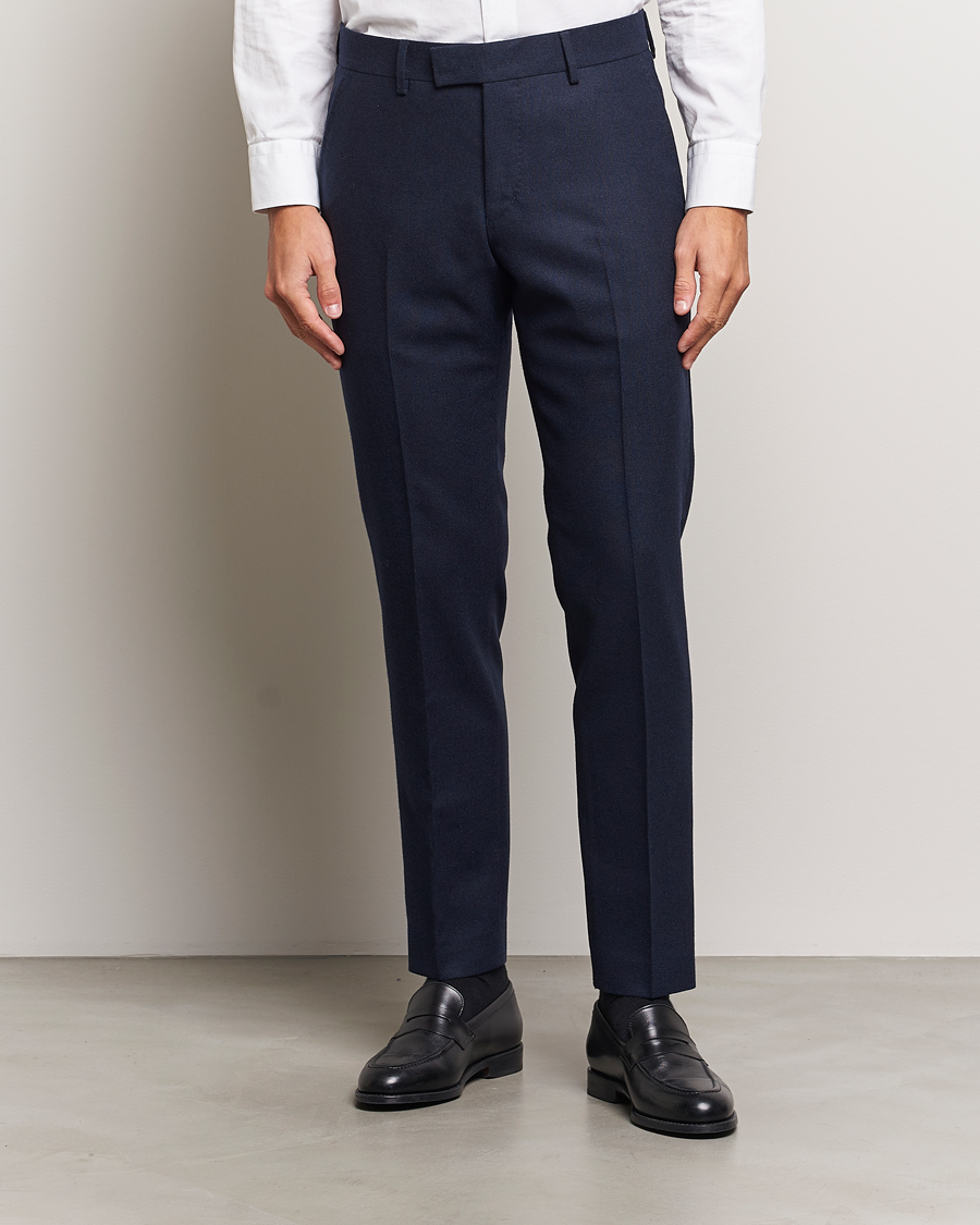 Men |  | Tiger of Sweden | Tenuta Brushed Wool Trousers Sea Blue