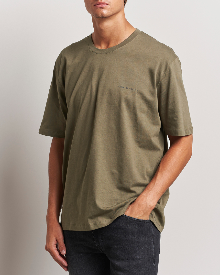 Men |  | Tiger of Sweden | Pro Cotton Logo T-Shirt October Sage