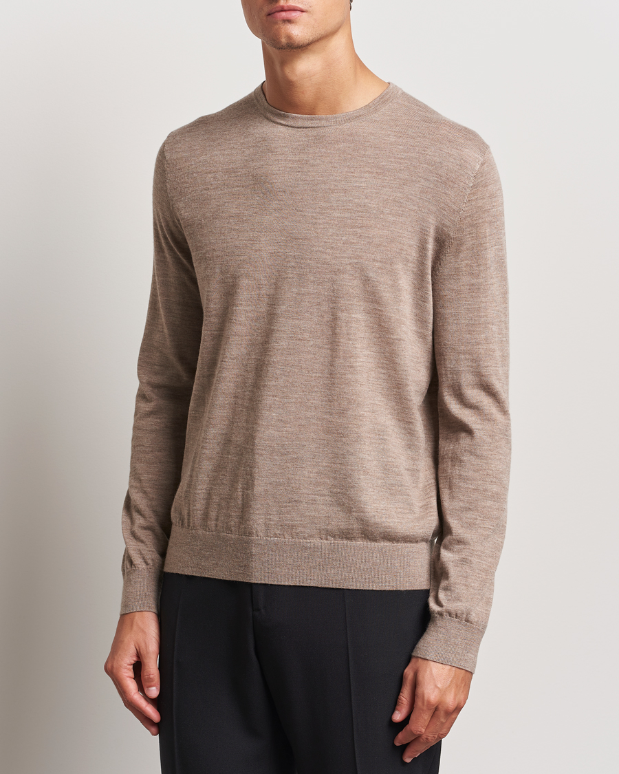 Men |  | Tiger of Sweden | Connor Crew Neck Pullover Beige Melange