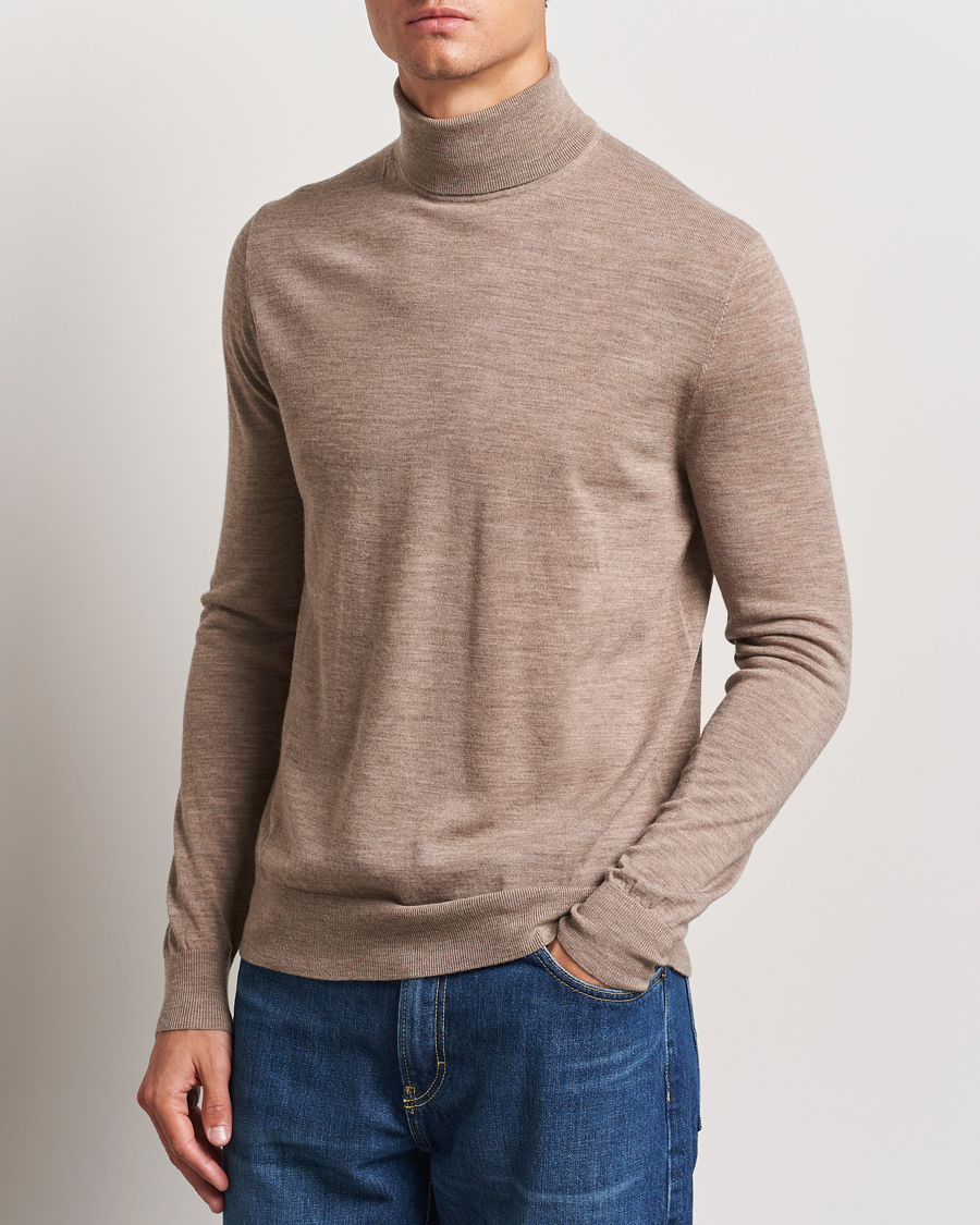 Men |  | Tiger of Sweden | Nevile Extra Fine Merino Polo Beige Melange