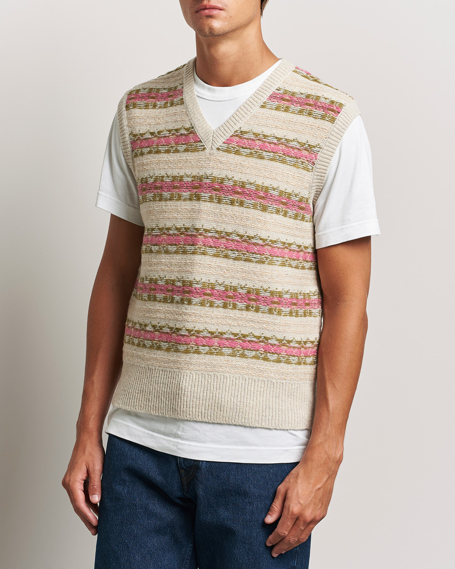 Men |  | Tiger of Sweden | Claud Wool Fairisle Vest Seashell