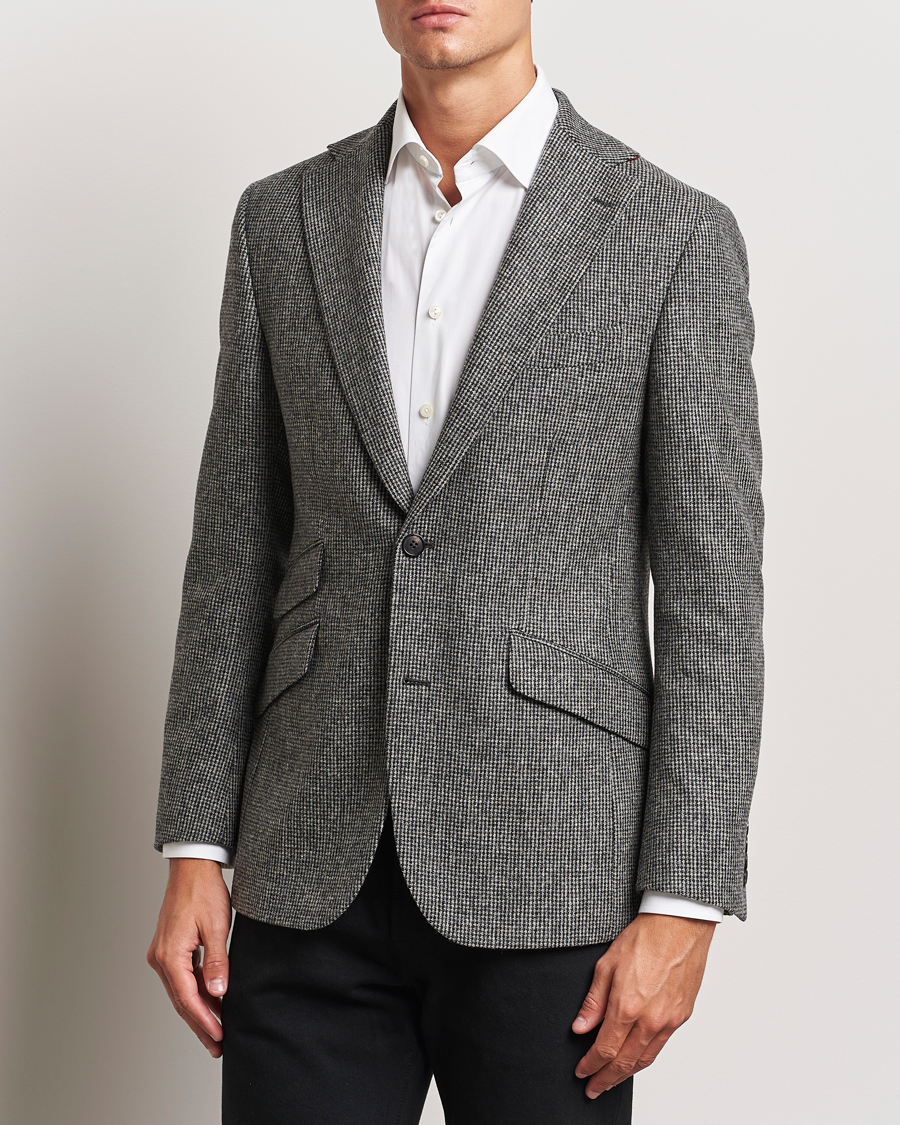 Men |  | Walker Slater | Edward Lambswool Pepita Blazer Grey/Black